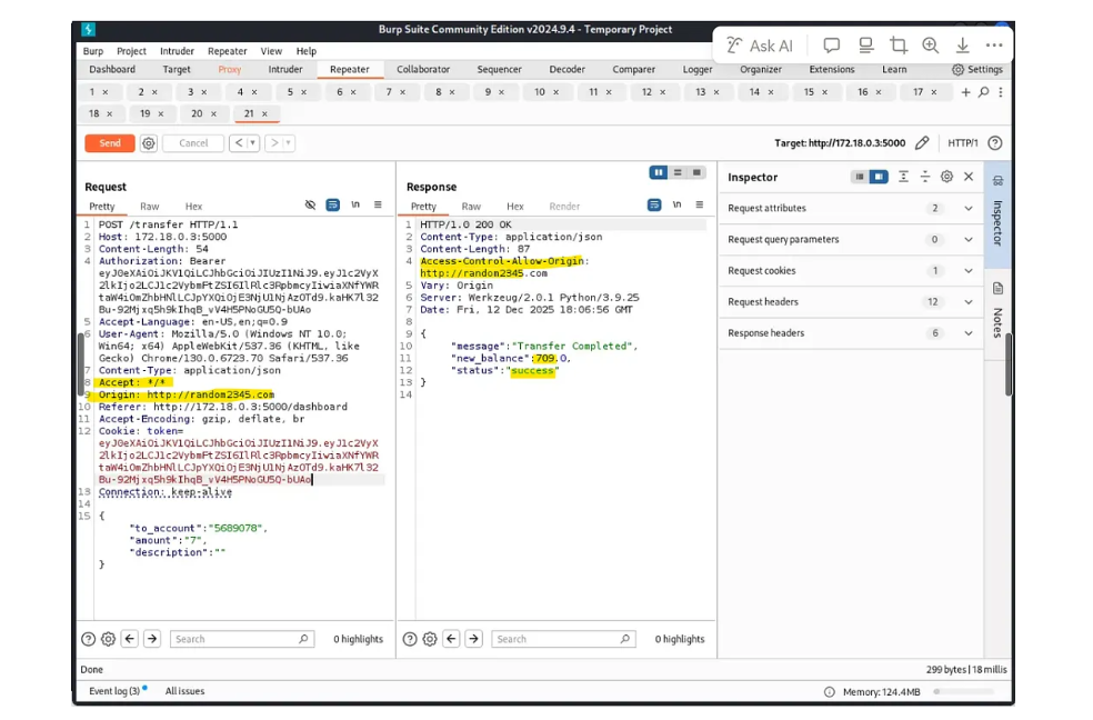 Application mapping diagram: login, dashboard, accounts, transfers